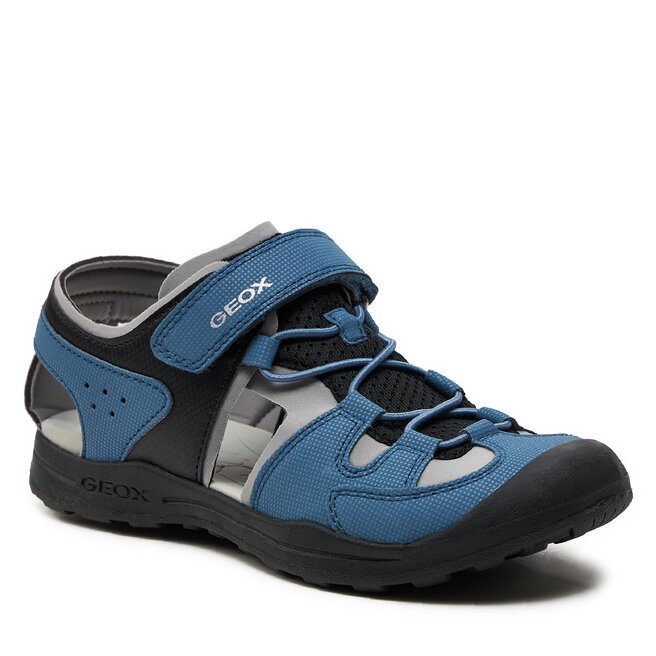 Geox Garcon Sandale Geox J VANIETT Boy A Sandale, DK Grey/Green