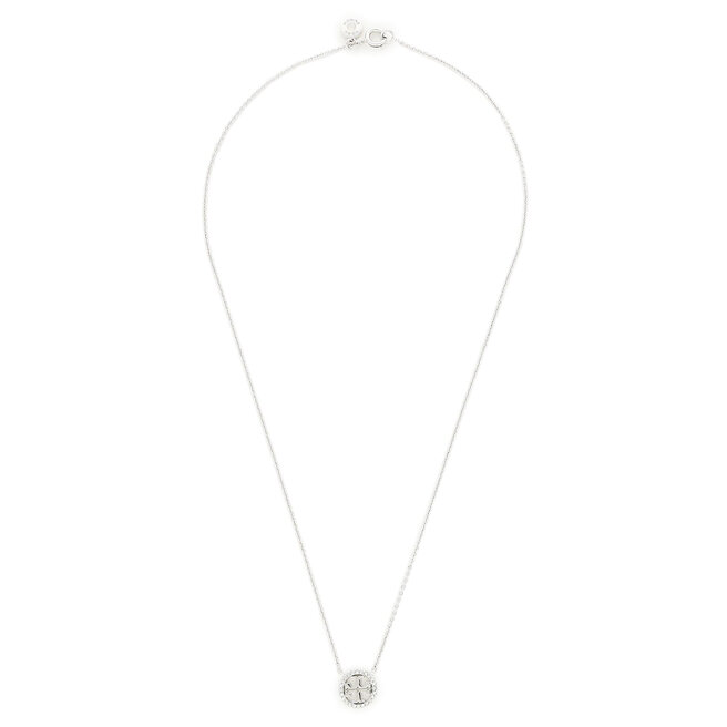 Tory Burch Nyaklánc Tory Burch Crystal Logo Delicate Necklace 53420 Tory Silver 042