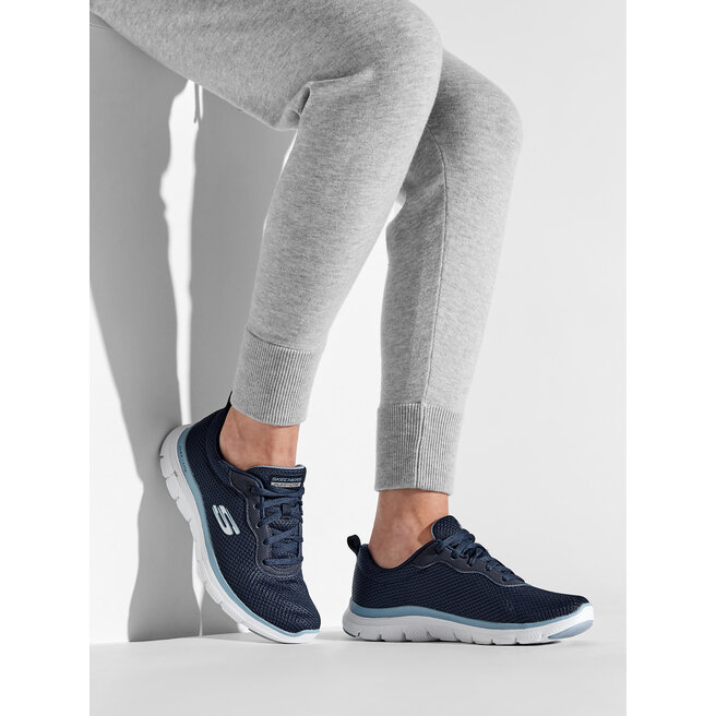 Sneakersy Skechers Brilliant View 149303/NVBL Granatowy - kobiece