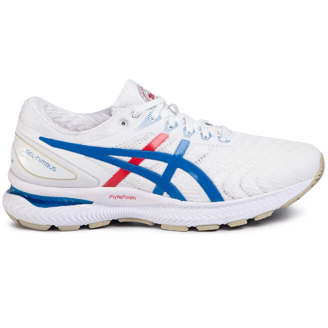 Asics gel nimbus 22 white electric blue Clearance