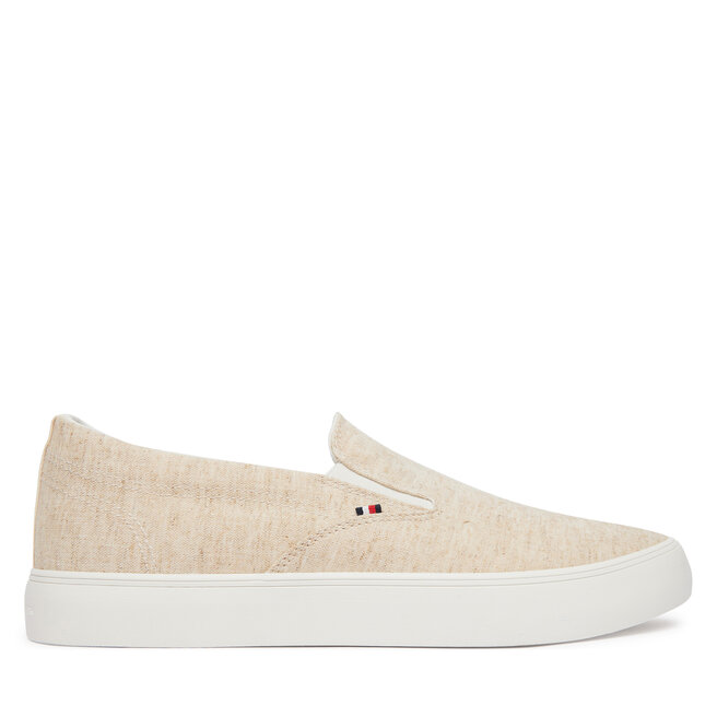 Tenisówki Tommy Hilfiger Harlem Core Ii Slip On Chambray FM0FM05819 Beżowy - męskie