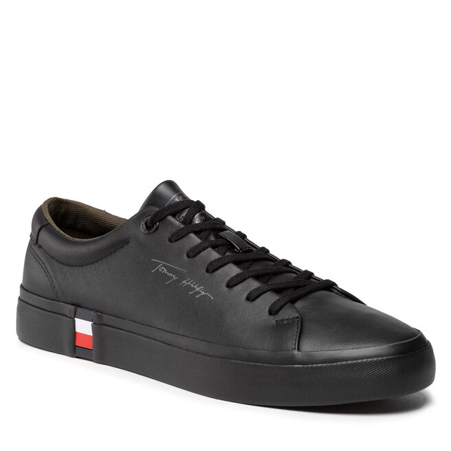Sneakers Tommy Hilfiger Corporate Modern Vulc Leather FM0FM03727 Black BDS BDS imagine noua gjx.ro