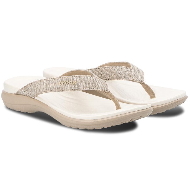 Crocs Capri V Shimmer Flip W 205143 Cobblestone