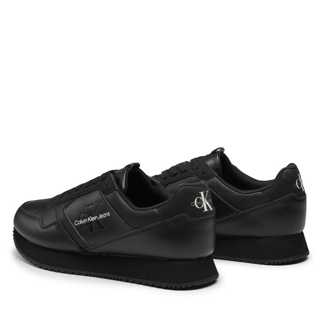 Calvin Klein Jeans Sneakersy Calvin Klein Jeans Retro Runner Lth-Pu Mono Patch YM0YM00581 Black BDS