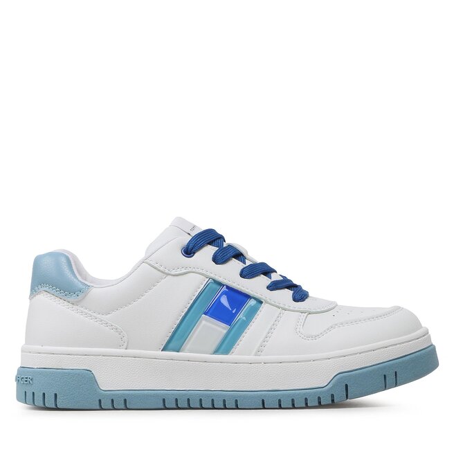 Sneakersy Tommy Hilfiger Flag Low Cut Lace-Up Sneaker - S Biały