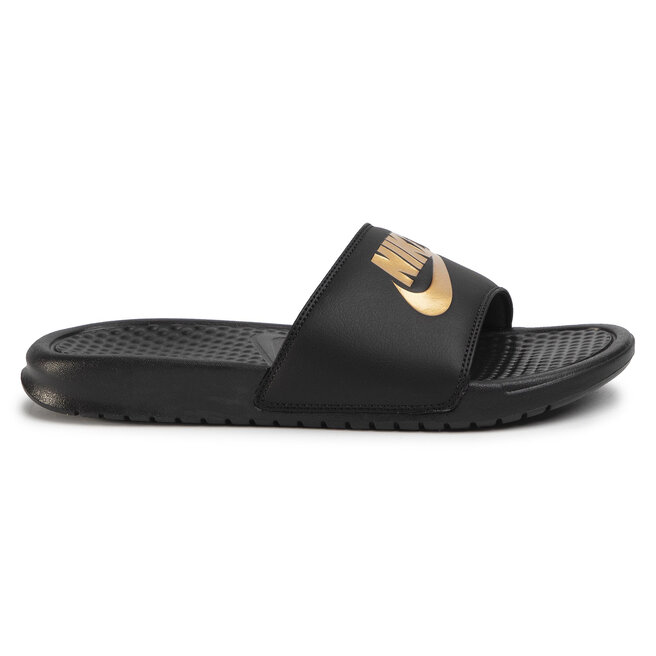 Ciabatte Nike Benassi Jdi 343880 016 Black Metallic Gold escarpe