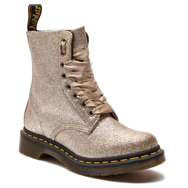 Dr martens 1460 pascal glitter pale gold discount