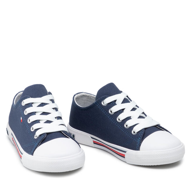 Tommy Hilfiger Teniși Tommy Hilfiger Low Cut Lace-Up Sneaker T3X4-30692-0890 M Blue 800