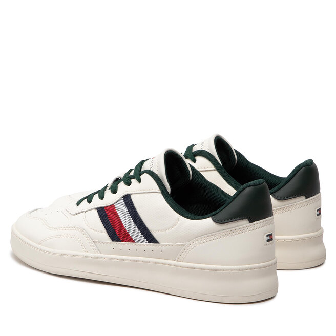 Tommy Hilfiger Αθλητικά Tommy Hilfiger Retro Court Cupsole Stripes Lea FM0FM04316 Ivory YBI