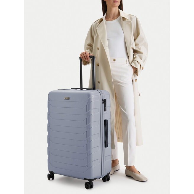 Walizka duża GINO ROSSI CEO-GIN-L-003-05-SILVER2 Srebrny -