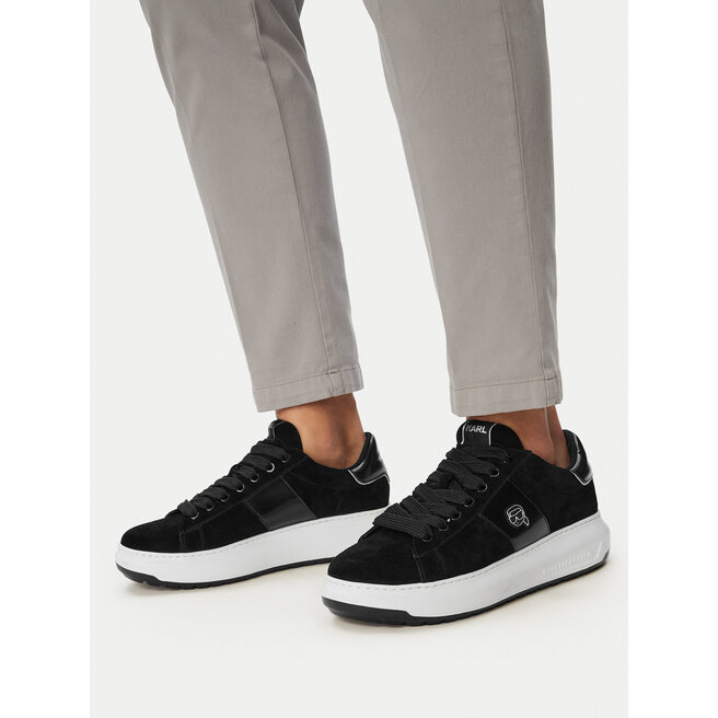 Sneakersy KARL LAGERFELD Kapri Lug KL57527 Czarny - męskie