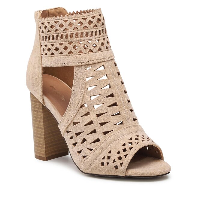 Sandały DeeZee WS2011-02 Beżowy - kobiece