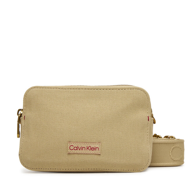 Torebka Calvin Klein Webbing Strap Canvas Camera Bag LV04F3385G Beżowy -