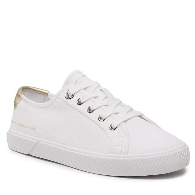 Teniși Tommy Hilfiger Lace Up Vulc Sneaker FW0FW06957 White YBS