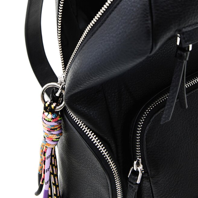 Borsa Nera Desigual Zaino Donna Firmato Bols_Dejavu Phuket Mini, Accessori In Poliuretano Donna, Nero, Taglia Unica Borse Donna Firmate In Saldo Shopping Bag Donna