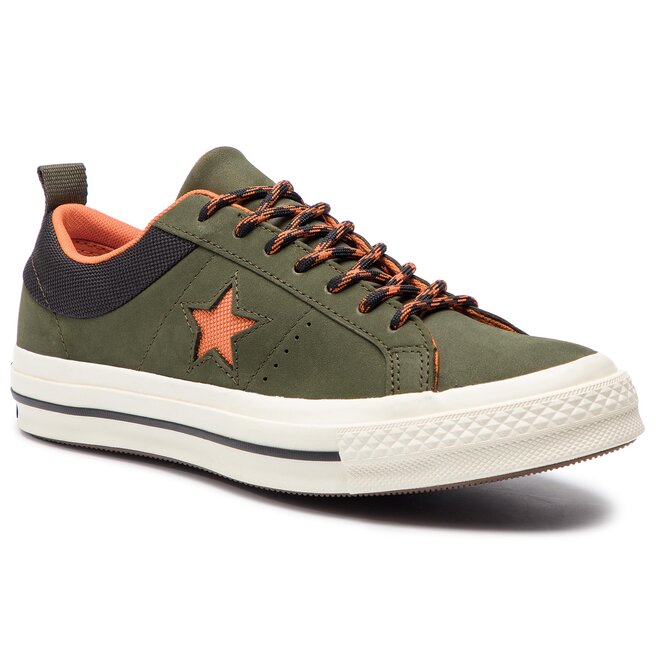 Tennis Converse One Star Ox 162544C Utility Green Campfire Orange