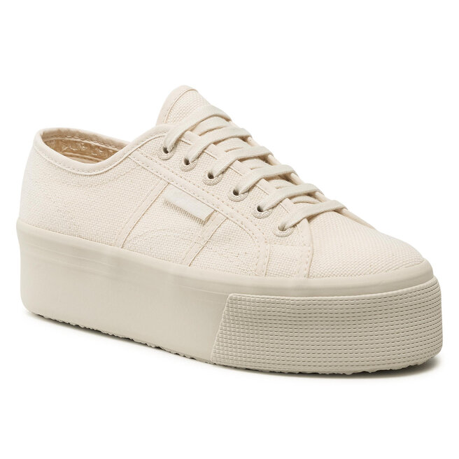 Superga 2790 Scarpe Da Ginnastica Donna Con Zeppa - In Pelle Nappa, Made In Italy - Foto 10