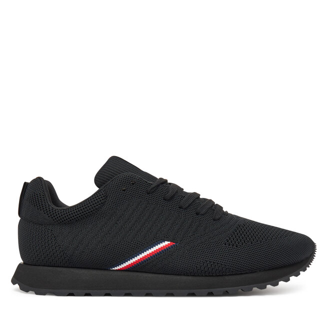 Sneakersy Tommy Hilfiger New Runner Eva Corpo Knit - Czarny