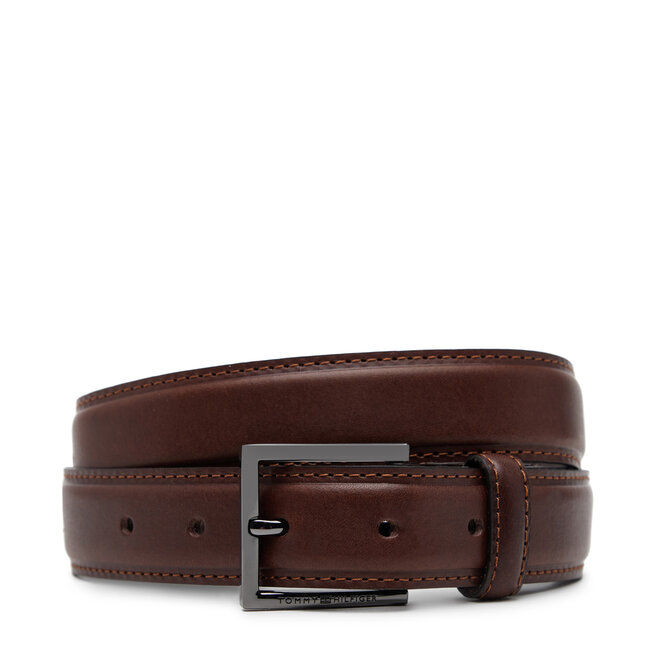 Pasek Męski Tommy Hilfiger Hudson Leather 3.0 - Brązowy