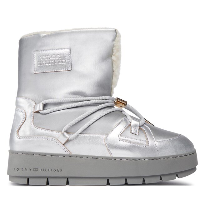 Śniegowce Tommy Hilfiger Tommy Essential Silver Snowboot - Szary