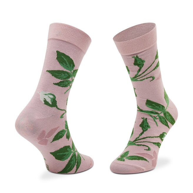 Rainbow Socks Sada 3 párů dámských vysokých ponožek Rainbow Socks Rainbow Socks Box Flower Růžová