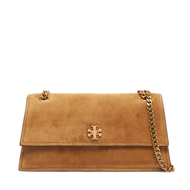 Torebka Tory Burch Kira Turnlock Suede Shoulder Bag 178857 Brązowy -