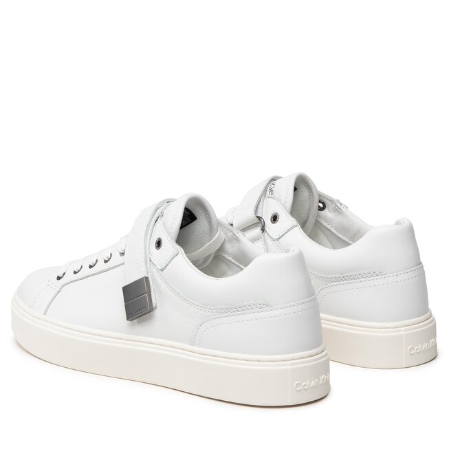 Calvin Klein Сникърси Calvin Klein Low Top Lace Up W/Plaque HM0HM00919 Bright White YBR