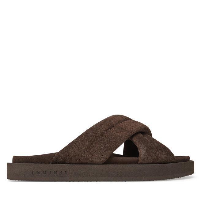 Klapki Inuikii Suede Crossed - Brązowy