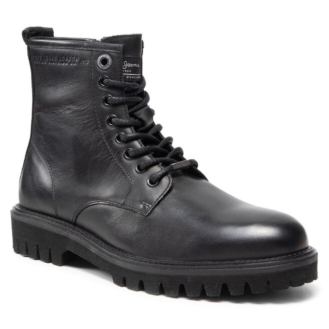 Controversy See through desirable Trappers Pepe Jeans Trucker Boot PMS50213 Black 999 • Www.epantofi.ro