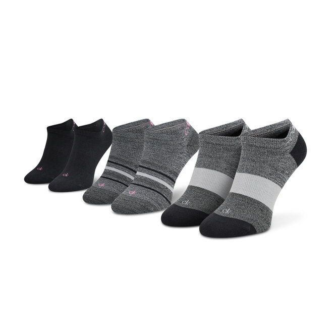 Calvin Klein Set di 3 paia di calzini corti da donna Calvin Klein 100004527 r. OS Black Combo 001