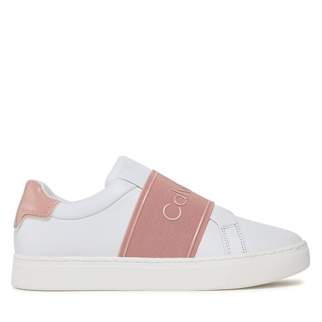 Calvin Klein Сникърси Calvin Klein Cupsole Slip On HW0HW01352 White/Cafe Au Lait 0LB