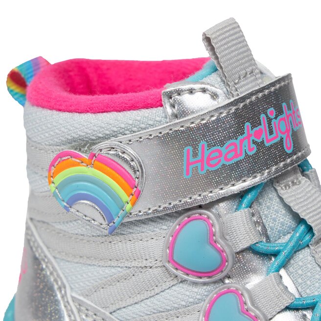 Skechers Cizme Skechers Heart Lights Sweet Styling 302668N/SMLT Silver