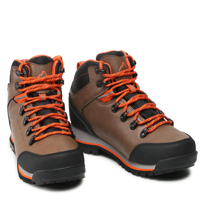 Elbrus Παπούτσια πεζοπορίας Elbrus Taneris Mid Wp Teen Brown/Black/Red Orange