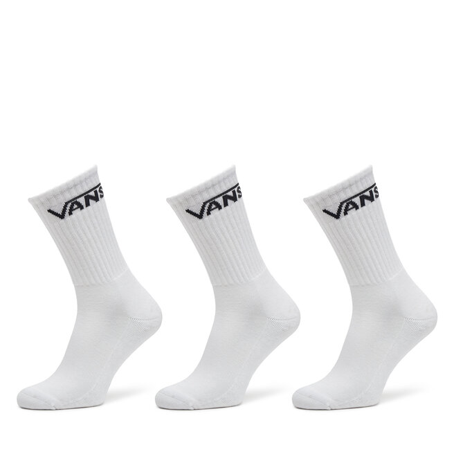 Zestaw 3 par wysokich skarpet męskich Vans Classic Crew - Biały