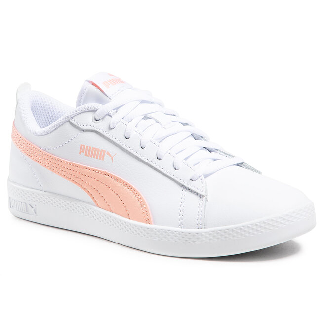 Сникерсы Puma Smash Wns v2 L 365208 26 White/Apricot Blush/Black • Eobuv.com