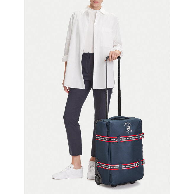 Walizka kabinowa Beverly Hills Polo Club BHPC-WAL-001-S Granatowy -