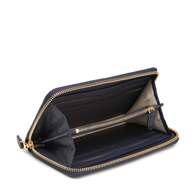 Lauren Ralph Lauren Голям дамски портфейл Lauren Ralph Lauren Ovl Zip Cont 432871779007 Navy