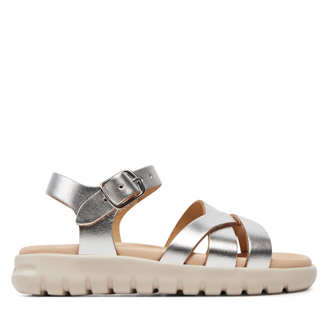 Sandały Geox J Sandal Soleima Gir J45GSA 000CF - M Srebrny