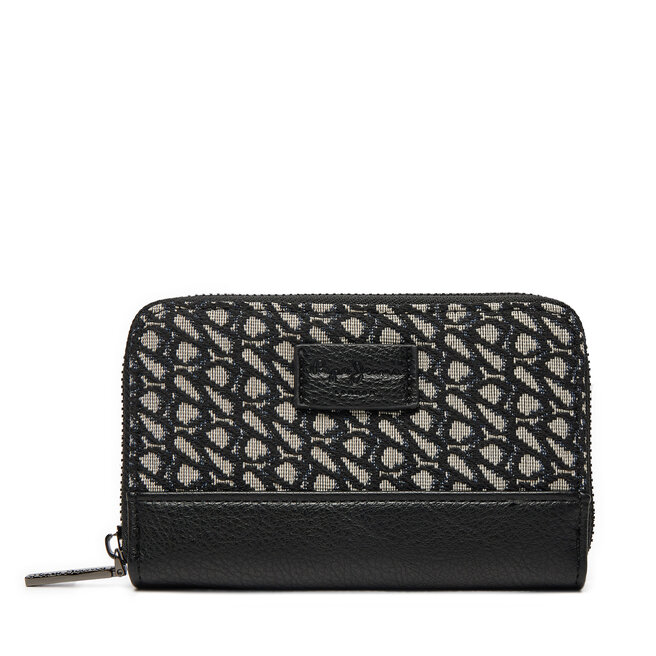Duży Portfel Damski Pepe Jeans Jacquard - Czarny