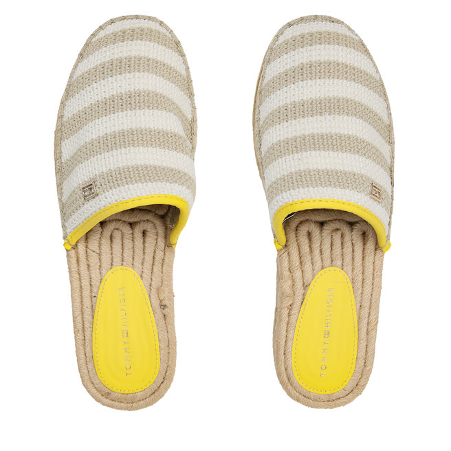 Tommy Hilfiger Espadrile Tommy Hilfiger Feminine Crochet Mule Espadrille FW0FW07278 Light Sandalwood RBS