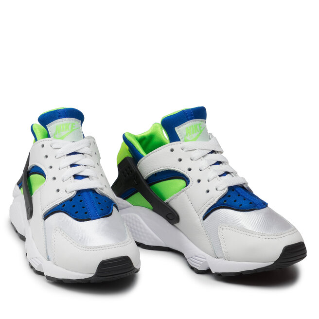 Nike air huarache white scream green royal blue clearance