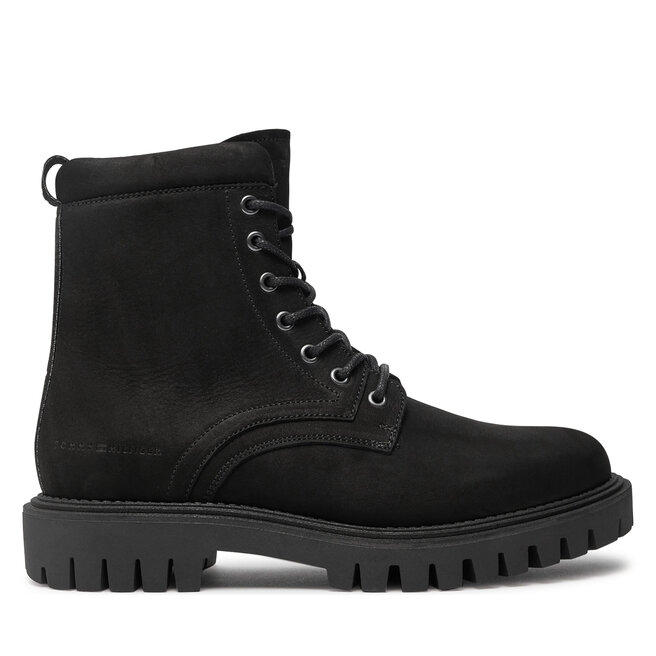 Trapery Tommy Hilfiger Casual Hilfiger Chunk Z Nbk Boot - Czarny