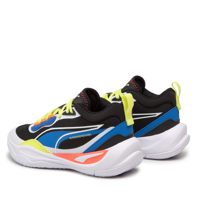 Puma Topánky Puma Playmaker Jr 387353 04 Jet Black/Royal/White/Lime