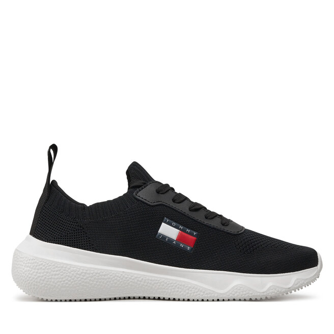 Sneakersy Tommy Jeans Tjw Knit Runner - Czarny
