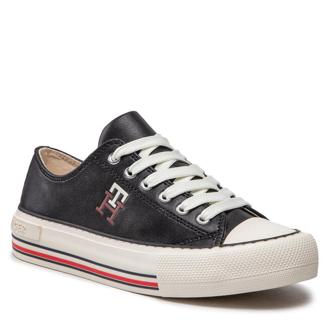 Teniși Tommy Hilfiger Low Cut Lace-Up Sneaker T3A9-32287-1355 S Black 999
