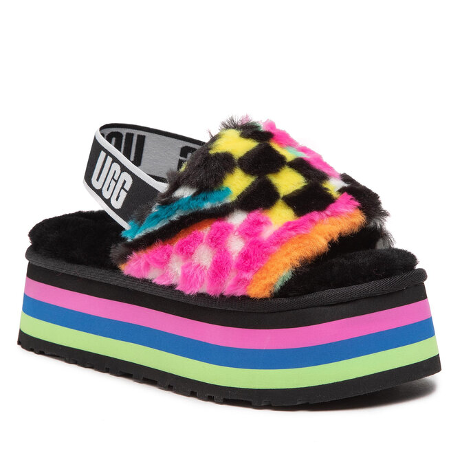 Sandale Ugg W Disco Checks Slid 1130877 Blkm 1130877 imagine noua gjx.ro
