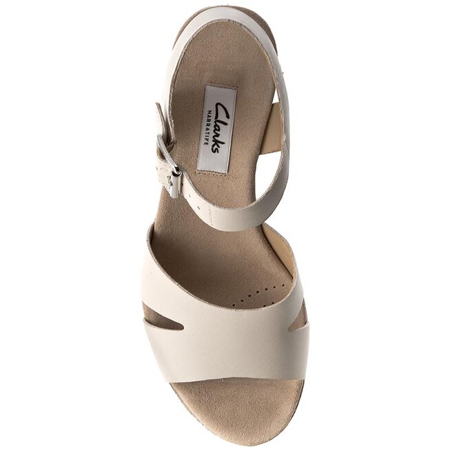 Sandalen Clarks Akilah Eden 261231764 White Leather | eschuhe.de