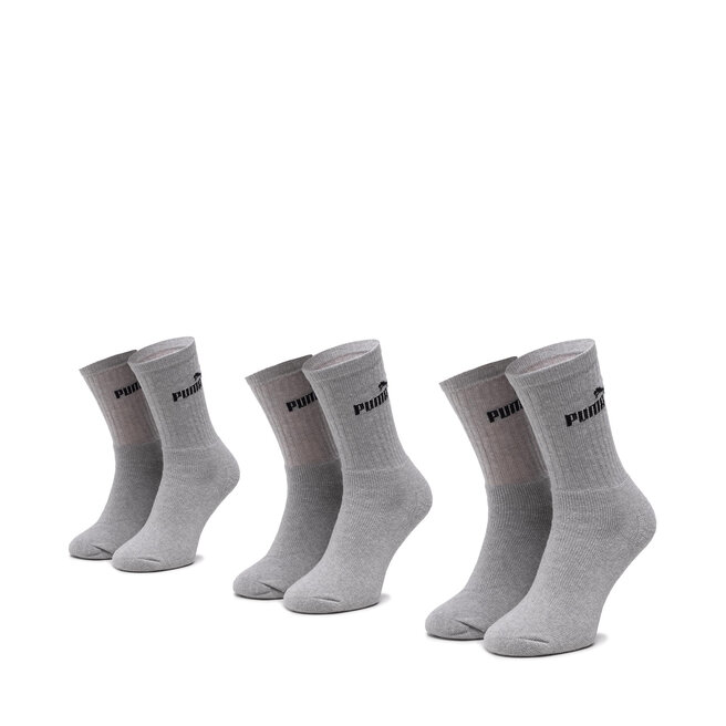 Zestaw 3 par wysokich skarpet unisex Puma 907934 r. - Szary