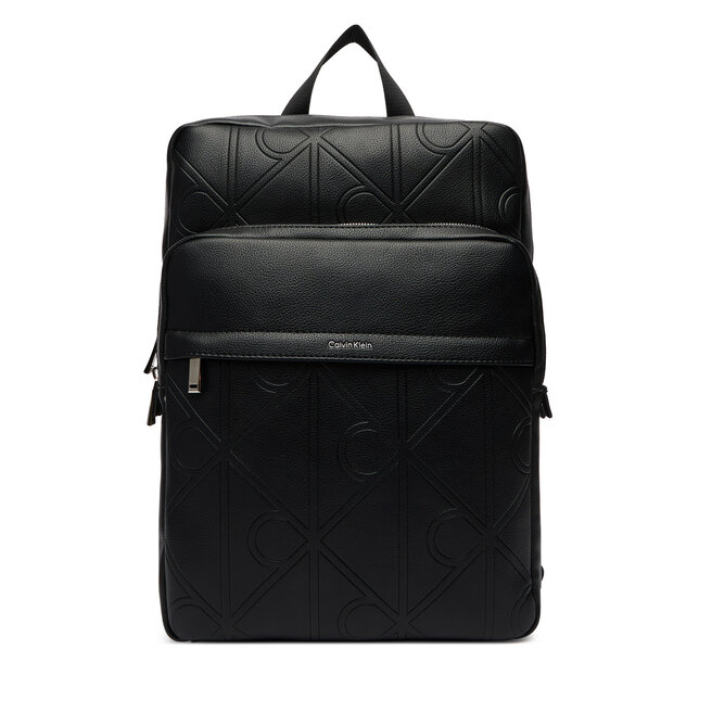 Saszetka Calvin Klein Emblem Aop Emboss Slim Square Bp LV04D3328G Czarny -