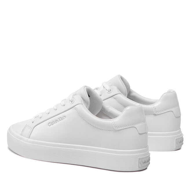 Calvin Klein Sneakersy Calvin Klein Vulc Lace Up Nano Fox-Lth HW0HW01066 Ck White YAF